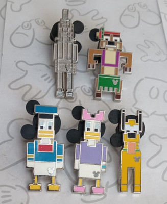 8 Bit Characters 2019 Hidden Mickey DLR WDW Choose a Disney Pin