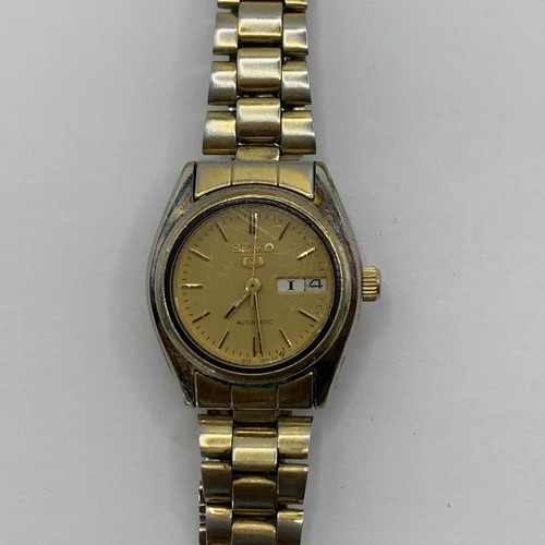Seiko 2906-0850 Ladies Gold plated Automatic Day/Date Watch, Ticking #K493 - Picture 2 of 14