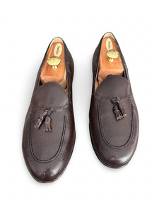 BELGIAN SHOES MR CASUAL LOAFER LIGHT BROWN TAN LEATHER SLIPPERS 13 $850 BOW TIE Belgian Shoes Mr Casual | eBay main image 2