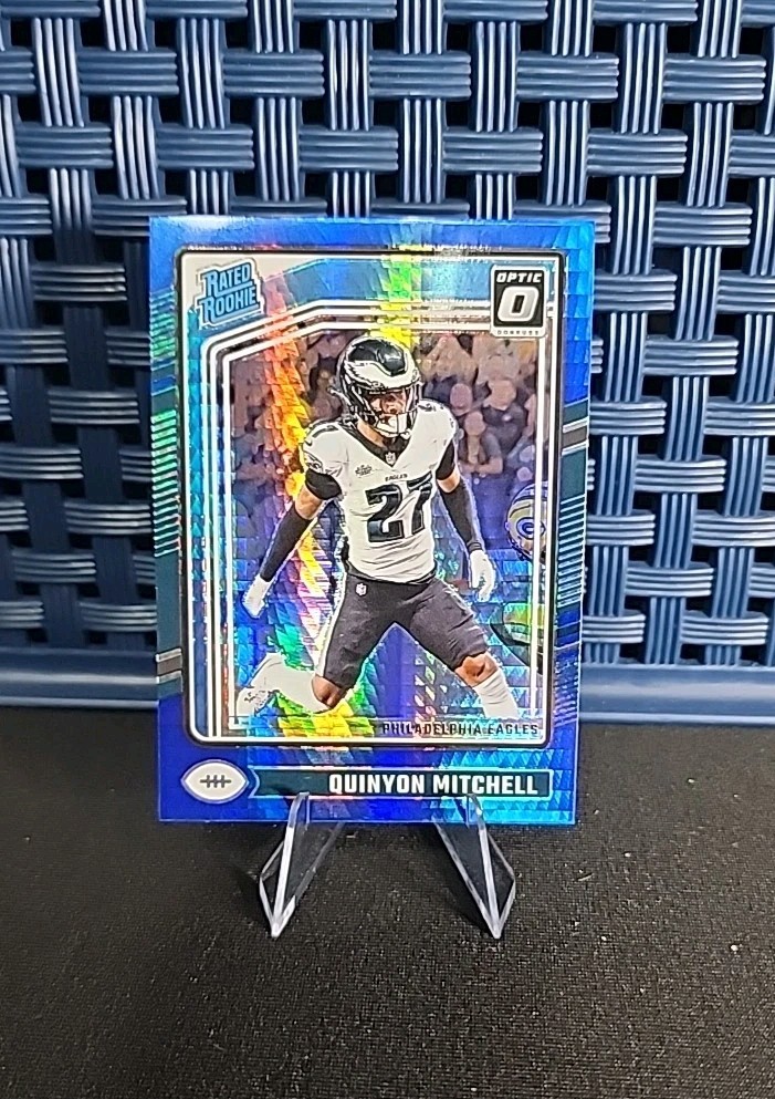 2024 Panini Donruss Optic - Rated Rookie Quinyon Mitchell #282 Blue Hyper Prizm