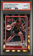 2025 Donruss WNBA Black Gold Laser  2/5, Kelsey Mitchell PSA 10 Pop 1!