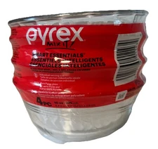 4 NEW Pyrex Mix It Smart Essentials 10oz Prep Dessert Bowls Custard Cups #464