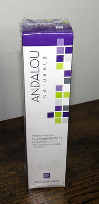 Andalou Naturals Apricot Probiotic Cleansing Milk W/Resveratrol Q10 6 fl oz NEW
