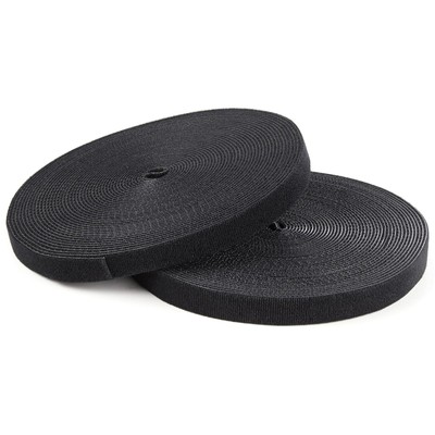 StarTech.com 100ft Hook and Loop Cable Ties Roll Reusable Fastener Tape Black HK