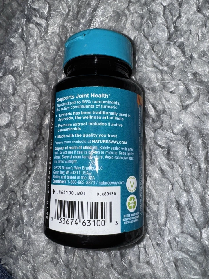 Nature's Way Turmeric Premium Extract Joint Health Antioxidant 60 Ct 04/2027 - Image 2 of 4