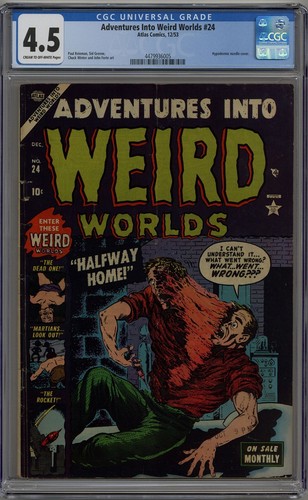 ADVENTURE INTO WEIRD WORLDS #24 CGC 4.5 CR/OW PAGES ATLAS COMICS 1953