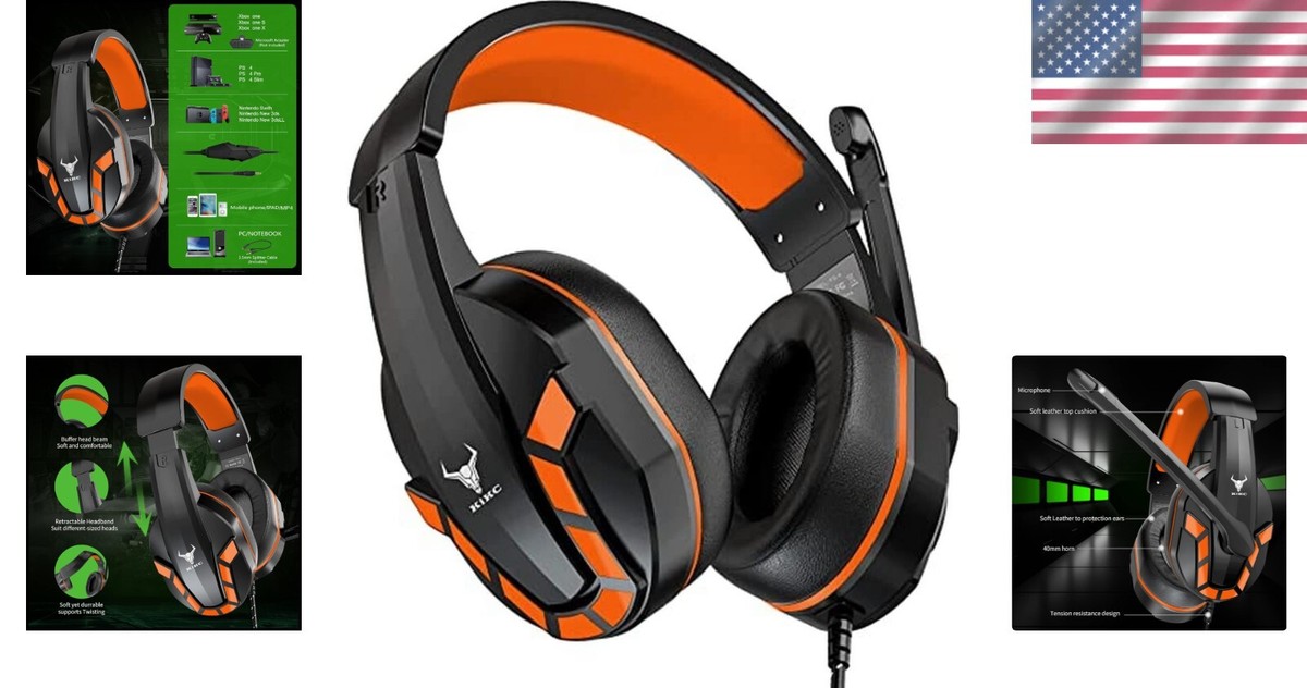 Lightweight PS4 & PC Gaming Headphones with Rotating Mic for Lightweight PS4 & PC Gaming Headphones with Rotating Mic for