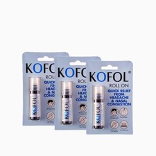 3 X Charak Kofol Roll On   For Headache, Nasal Congestion, Cold Cough Free Ship
