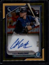 2024 Bowman Chrome Rookie Autographs Gold Refractors #CRACM Cade Marlowe