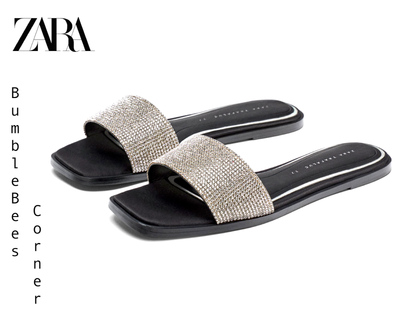 zara diamante sandals
