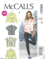 6651 PATRON" McCALL'S 4 CREATIONS  BLOUSE  ELEGANTE CHIC  36 AU 44