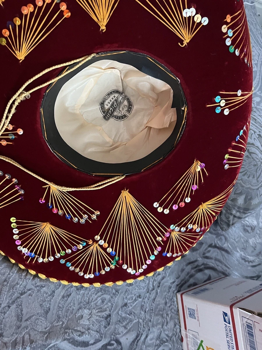 Pigalle XXXXX Red Velvet Mexican Sombrero Hat | eBay