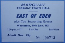 East Of Eden June 30, 1971 Town Hall Torquay, Devon, England