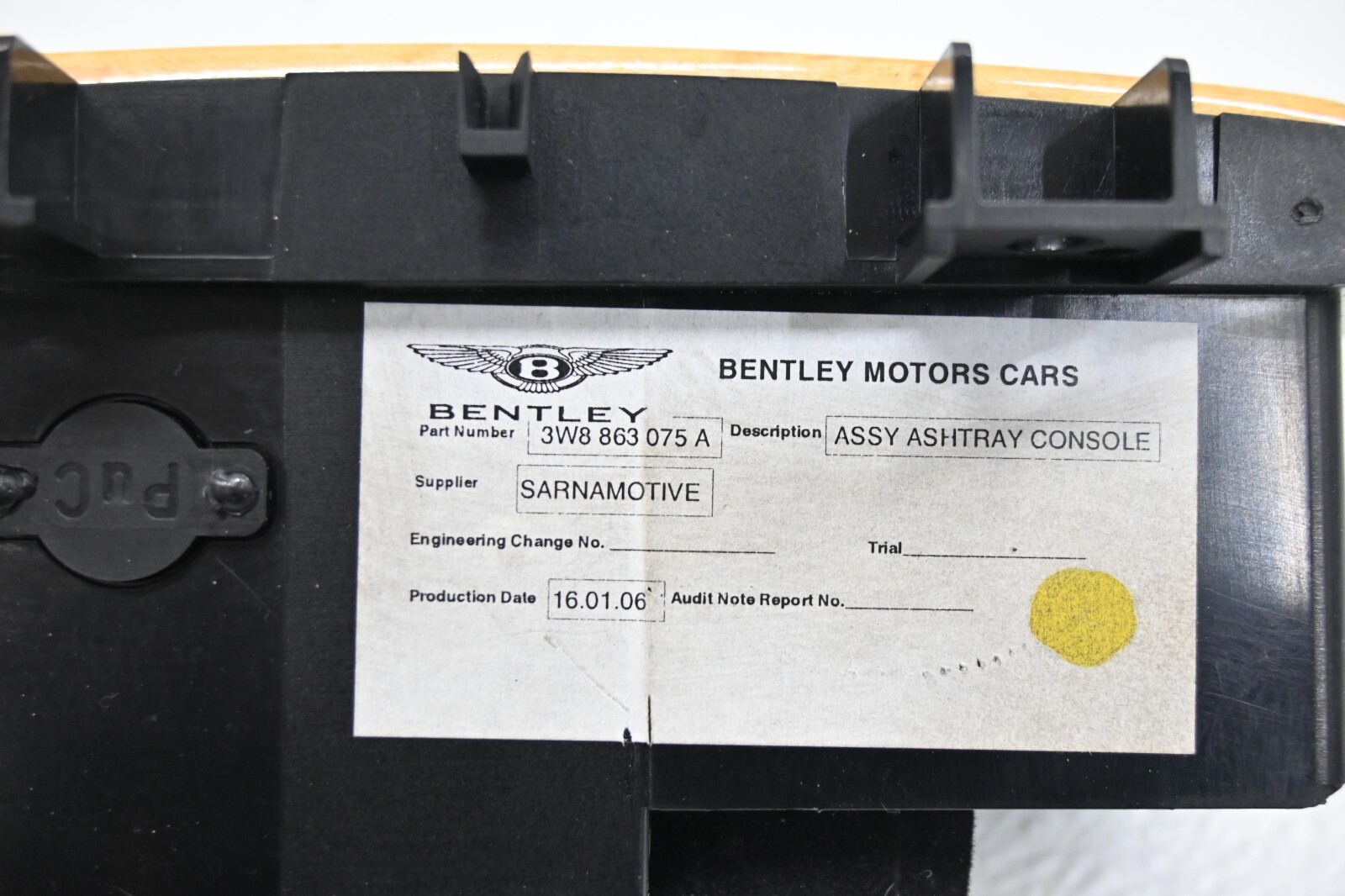 ⭐ 03-12 Bentley Continental Rear Center Console Wood Trim Panel Cover Tray Oem