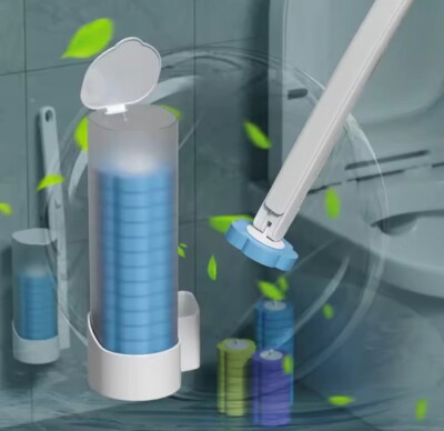Disposable Toilet Brush Set Toilet Bowl Cleaning System Cleaners with Refills