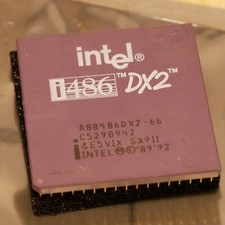 Vintage Intel 486 A80486DX2-66 66 MHz SX911 CPU Tested  Working 18