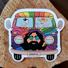 Grateful Dead & Co - Jerry Garcia - VW Peace Rainbow Bus 2