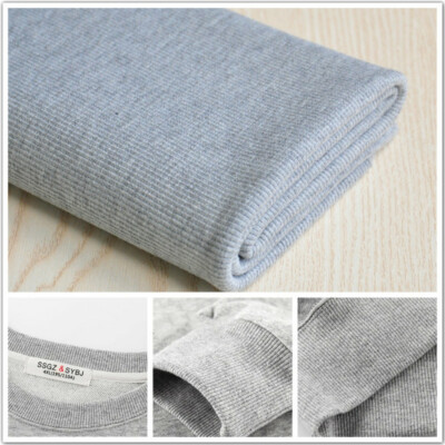 Cotton Knit Rib Fabric Stretchy Sweater Jacket Waistband Cuffs Ribbed Trim Sew