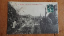 CPA BELFORT - La Gare - Les Voies et Passage à Niveau