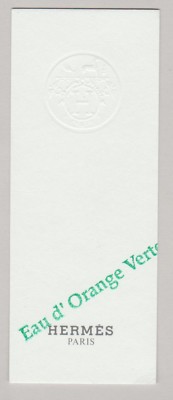  Werbekarte - Advertising Card - Eau d'Orange Verte de Hermès