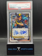 2024 Bowman - Chrome Prospects Luke Adams #BCP-50 Mojo Ref (RC) 34/150 PSA 9