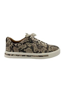 Clarks Unstructured Leather Casual Sneakers Un Maui Lace Snake