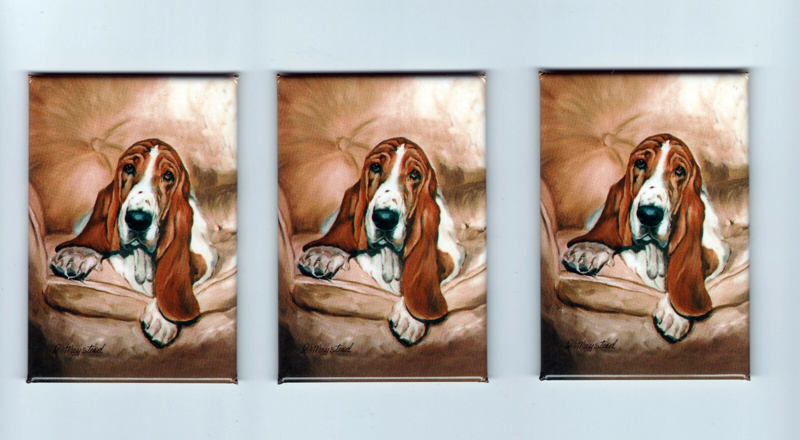 New Basset Hound Pet Dog Magnet Set 3 Magnets By Ruth Maystead | eBay