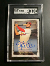 DYLAN CARLSON 2021 TOPPS ARCHIVES SNAPSHOTS TINTYPE TITANS AUTO #15/50 SGC 10/10