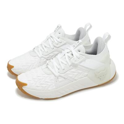 Under Armour Project Rock 6 UA White Gum Women Cross Training Shoes 3026535-100