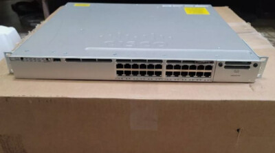 WS-C3850-24T-E V07 Cisco Catalyst 3850 24 Ports PoE+ Ethernet Switch W/ 2x PWS