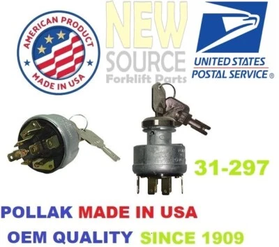 POLLAK BOSTON 31-297 POLLAK IGNITION SWITCH UNIVERSAL MADE IN USA TO015A