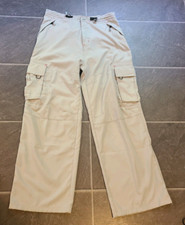 VTG RARE KIKWEAR RISING SUN K-91 WIDE LEG CARGO PANTS SZ 34 RAVE SKATER