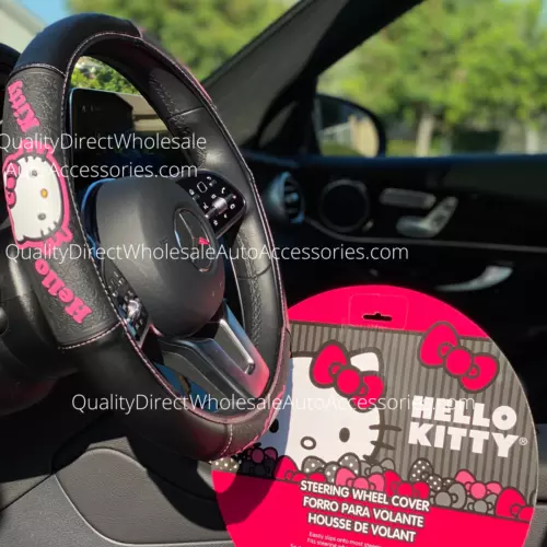 ⭐️⭐️⭐️⭐️⭐️ Authentic Hello Kitty Sanrio Pink Steering Wheel Cover 
