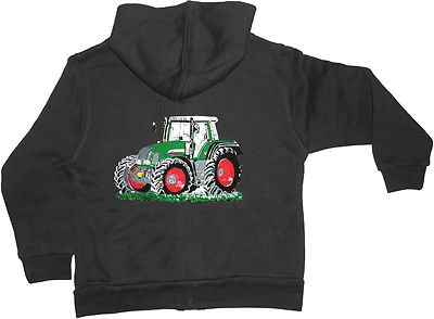 Fendt Fleecejacke Herren GrÃ¼n Kinder Sweatjacke, Kapuzen-Jacke