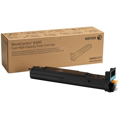 Genuine Xerox 106R01317 Cyan High Yield Toner Cartridge for WorkCenter 6400