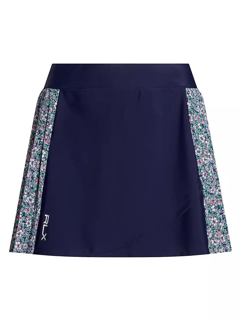 RLX Ralph Lauren Golf Tennis Floral-Panel Mini Skort Navy Colorful Size XS