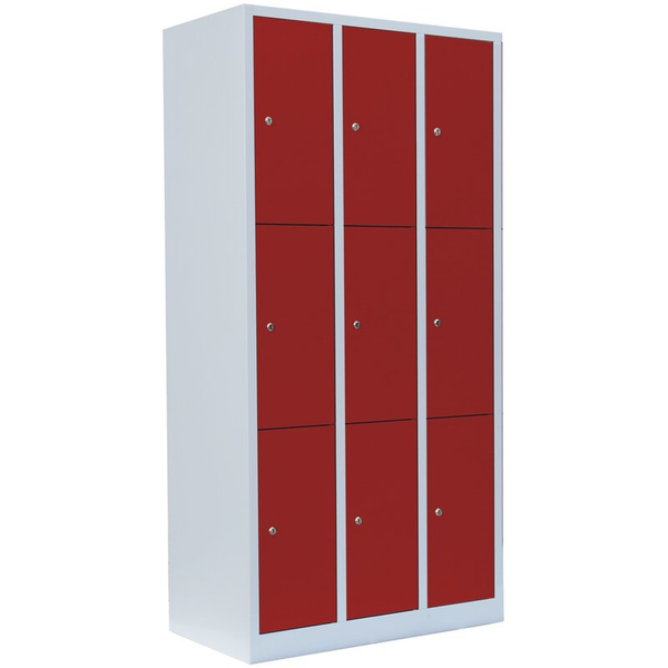 SchließFachschrank 9 FäCher Kompl. Montiert Wertfachschrank Metallspind Spind-image