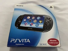 SONY PS Vita PCH-1100 3G Wi-Fi model Console Crystal Black w/Box Region Free
