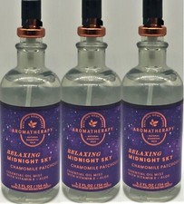 x3 BATH  BODY WORKS Relaxing Midnight Sky CHAMOMILE PATCHOULI OIL MIST 5.3oz