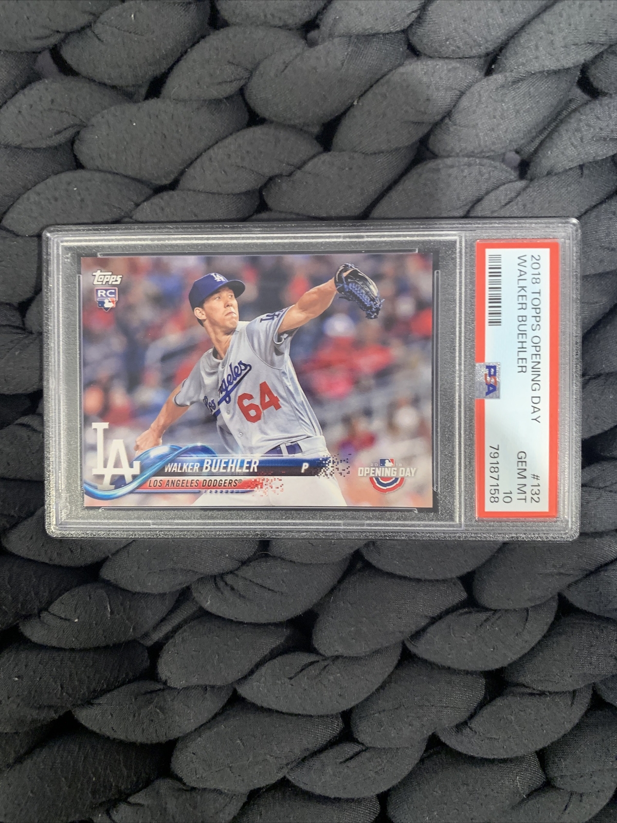 2018 Topps Baseball #132 Walker Buehler Rookie Card RC PSA 10 Gem Mint Pop 43