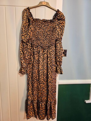 Coast - Puff Sleeve Shirred Bodice Midi Dress | eBay