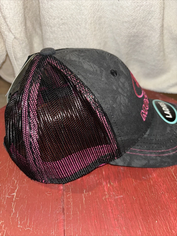 Новый Mossy Oak женщины ярко розовый регулируемый камуфляж бейсбольная шляпа один размер бейсболки - Изображение 4 из 4