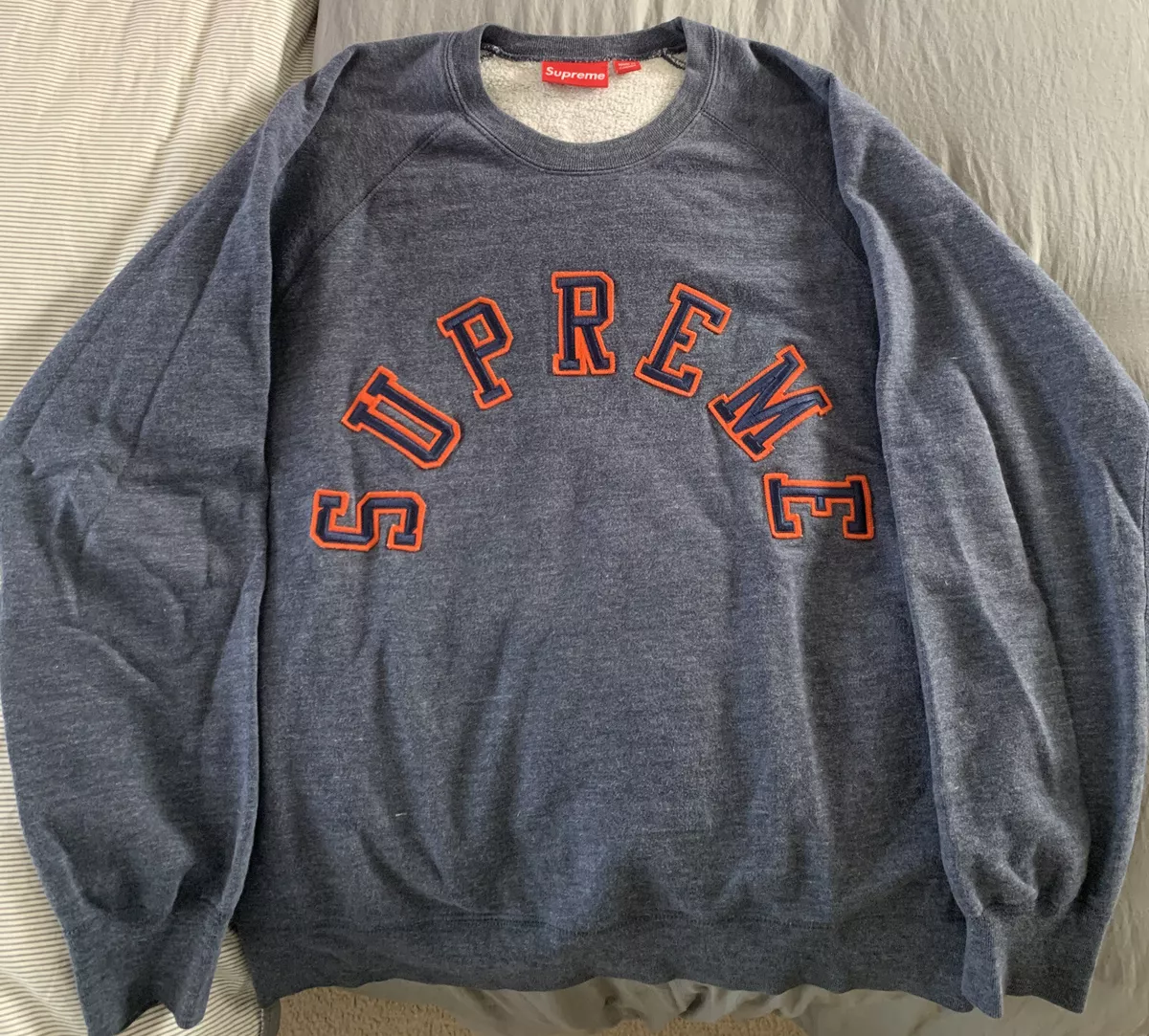 supreme arc logo crewneck red