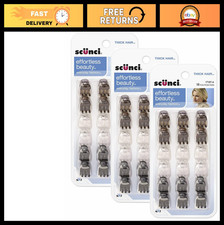 Mini Thick Hair Jaw Clips - 18 Count Pack of 3, Strong Hold for All Hair Types