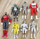 VTG Power Rangers Action Figures Large Mighty Morphin Lot of 7 Bandai MMPR 90's