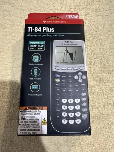 NEW! Texas Instruments TI-84 Plus Graphics Calculator -Black (‎84PL/TBL/1L1/H)