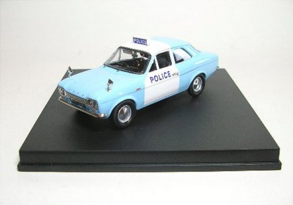 Ford Escort MK1 1300GT PANDA Police Car In OVP With Acrylic Cover 1:43 Trofeu