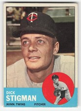 Dick Stigman 1963 Topps #89 Minnesota Twins VG