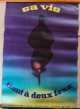 Affiche sécurité sa vie tient à deux feux des années 50