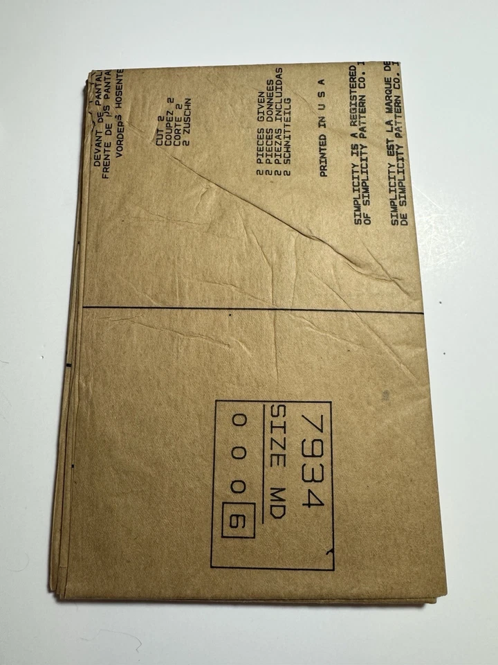 Simplicity Sewing Pattern 7934 Misses Or Men’s Pull-On Pants UNCUT Size M 32-34 - Image 4 of 4